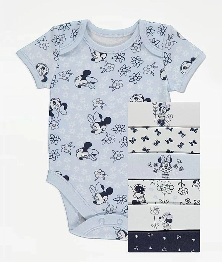 Disney Minnie Mouse Bodysuits 7 Pack