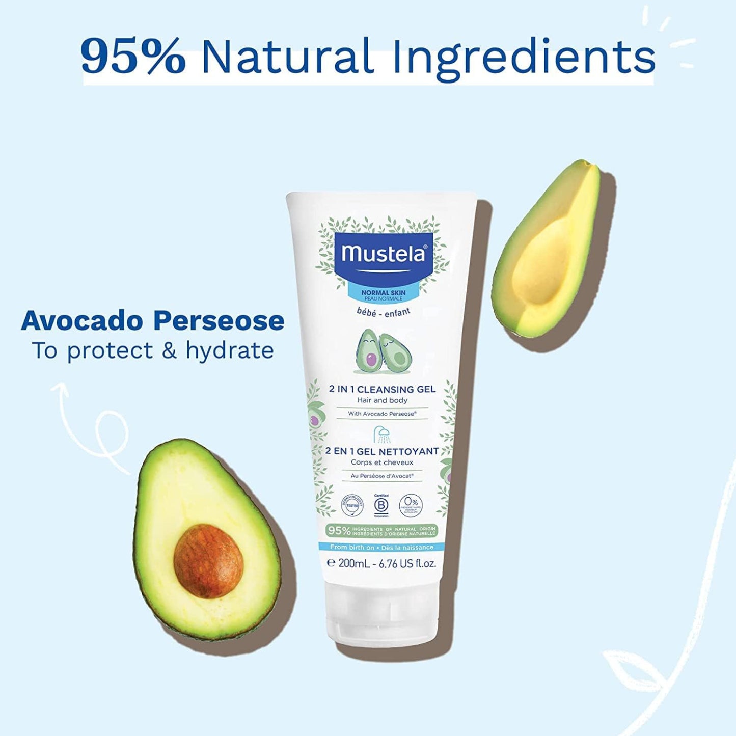 Mustela Baby 2-in-1 Cleansing Gel  200 ml