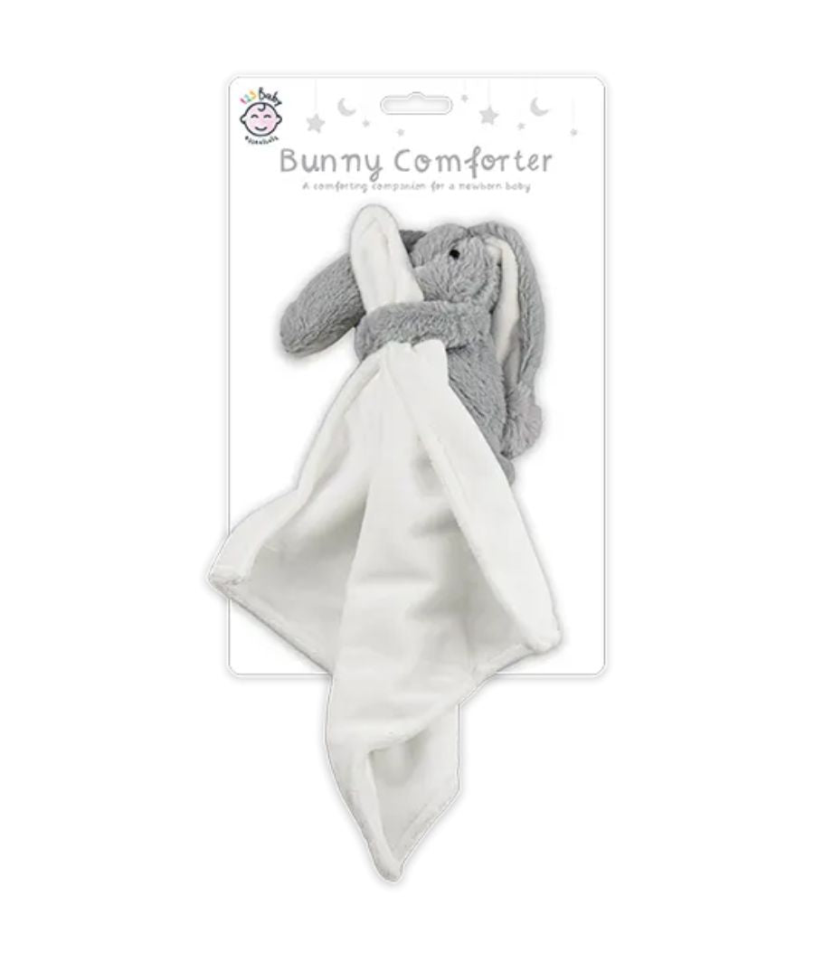 BABY BUNNY COMFORTER - White   Grey