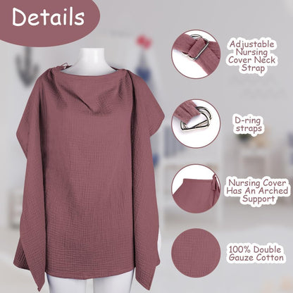 Breastfeeding  Nursing Cover (Red) – Image 3
