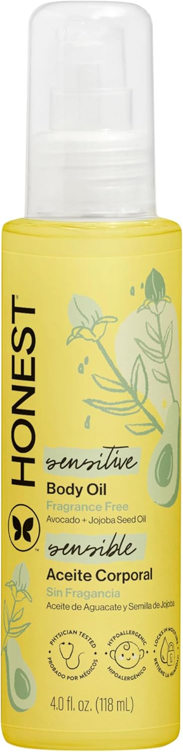 The Honest  Fragrance-Free Moisturizing Body Oil 4.0 fl oz/118 ml