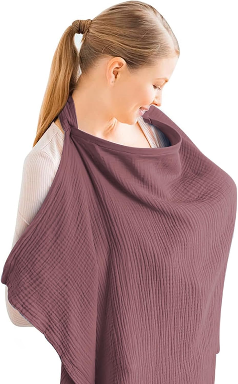 Breastfeeding  Nursing Cover (Red) – Image 5