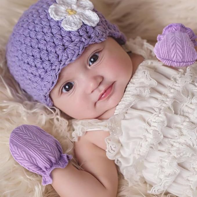 Newborn Baby Mittens Infant Gloves No Scratch Mittens Cotton Gloves for 0-6 Months – Image 7
