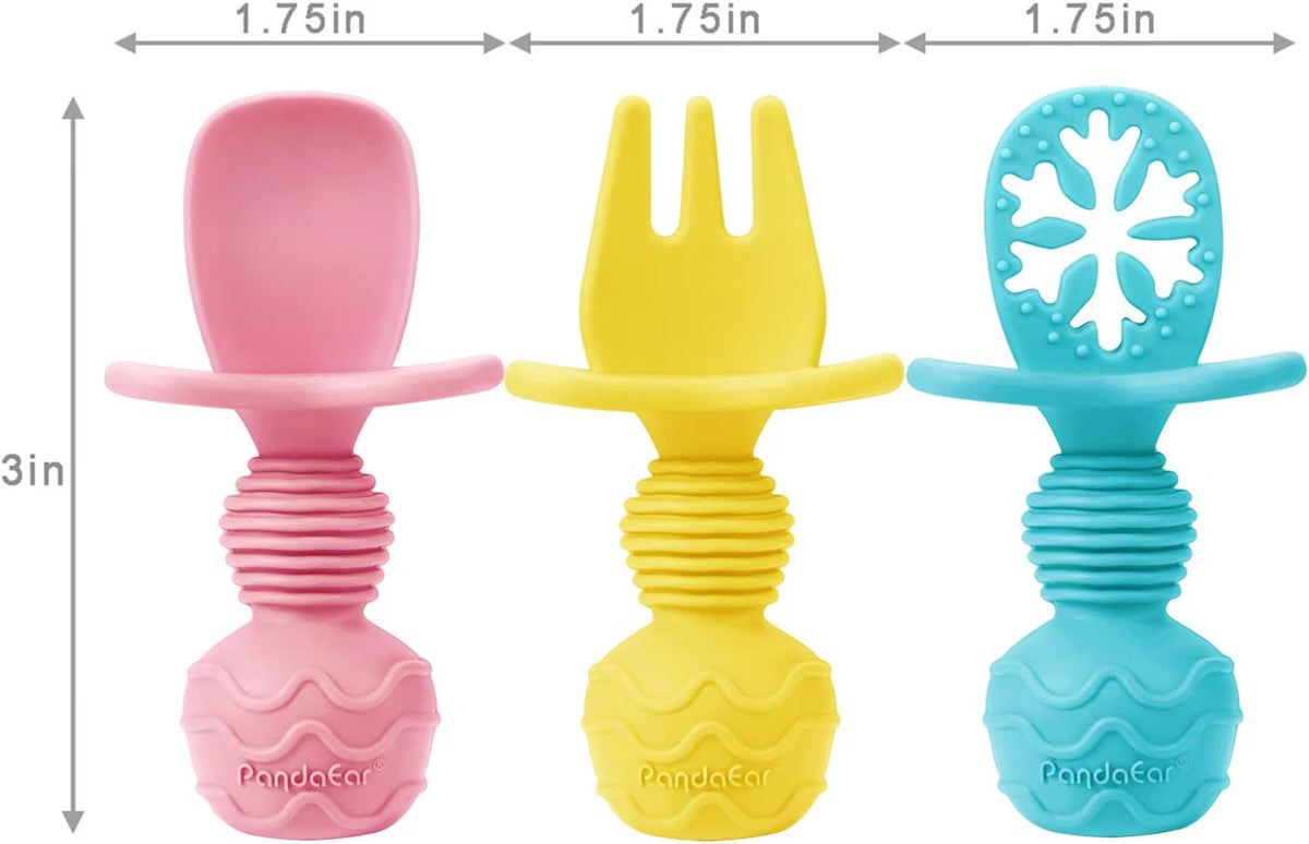 6  Pack Toddler Baby Spoons Forks feeding set
