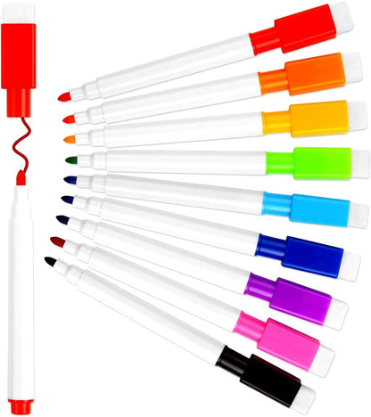 Whiteboard Markers/Pen and Eraser set for Kids, 9 Piecs