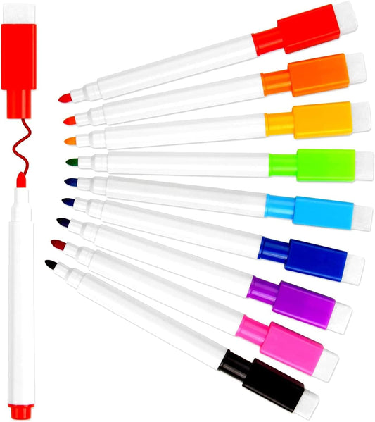 Whiteboard Markers/Pen and Eraser set for Kids, 9 Piecs