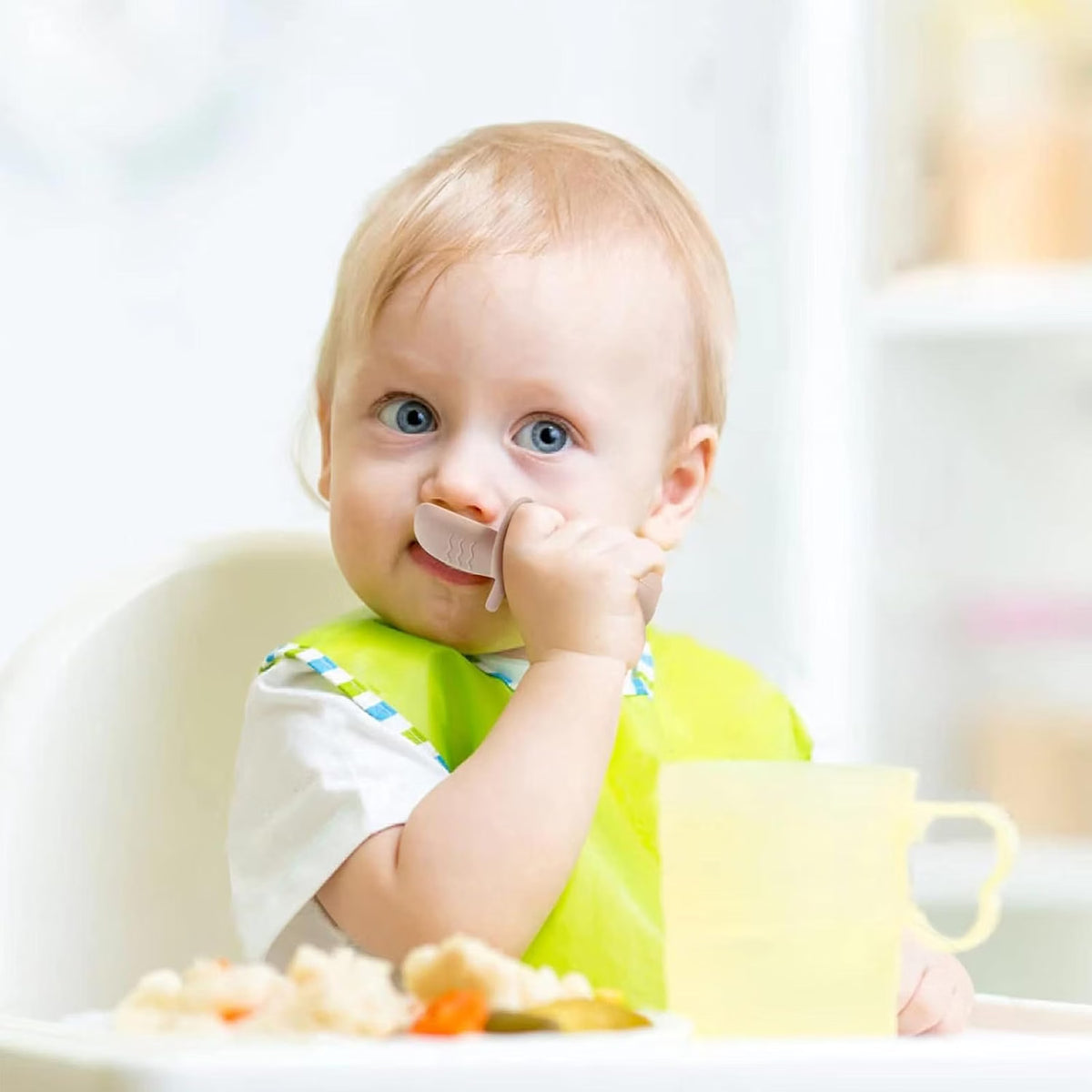 6 Pack Silicone Baby Spoons and Fork Feeding Set