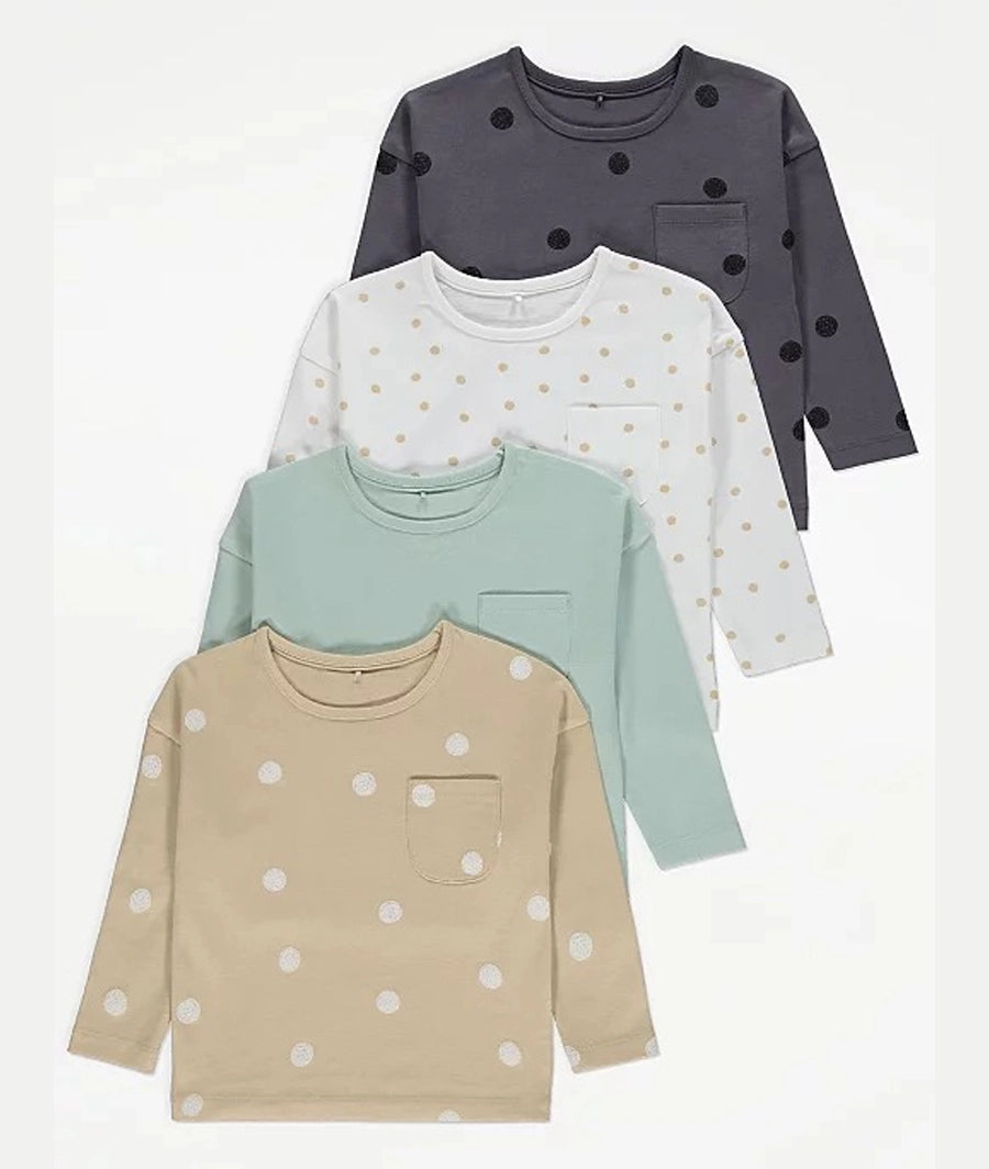 Polka Dot Print Tops 4 Pack