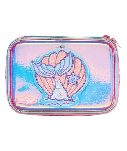 Smiggle Pencil Case 'Glitz' with Secret Mirror (Pearly Pink Mermaid)