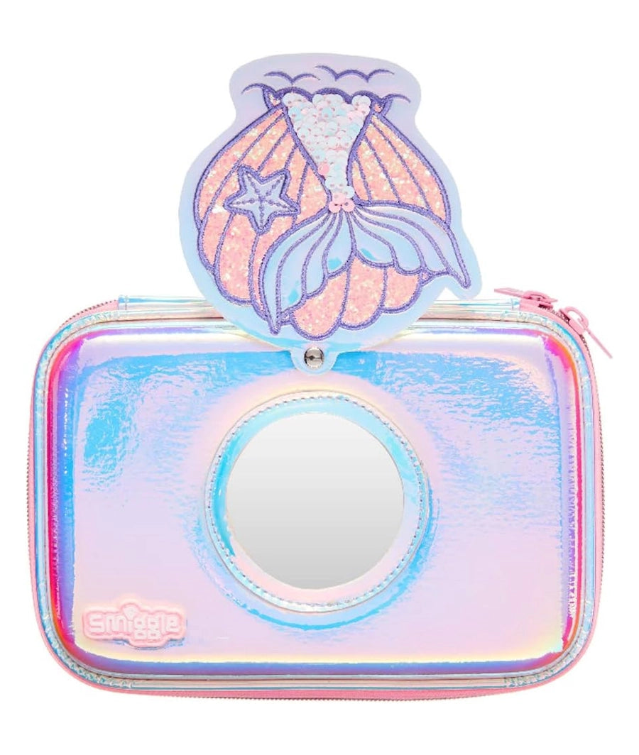 Smiggle Pencil Case 'Glitz' with Secret Mirror (Pearly Pink Mermaid) – Image 2