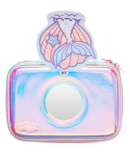 Smiggle Pencil Case 'Glitz' with Secret Mirror (Pearly Pink Mermaid) – Image 2
