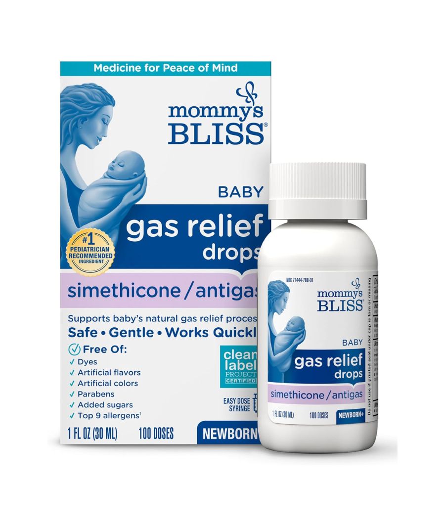 Mommy's Bliss Gas Relief Drops Bottle, Ginger extract flavor, 1 Fl Oz