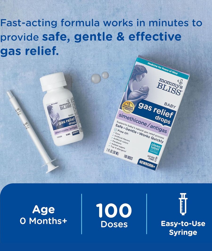 Mommy's Bliss Gas Relief Drops Bottle, Ginger extract flavor, 1 Fl Oz – Image 2
