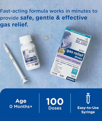 Mommy's Bliss Gas Relief Drops Bottle, Ginger extract flavor, 1 Fl Oz – Image 2