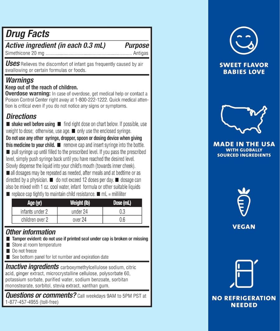 Mommy's Bliss Gas Relief Drops Bottle, Ginger extract flavor, 1 Fl Oz – Image 5