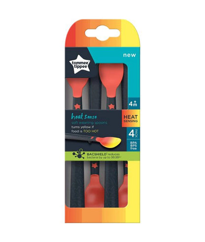 Tommee Tippee Heat Sense Soft Weaning Spoons 4 Pcs +4m – Image 2