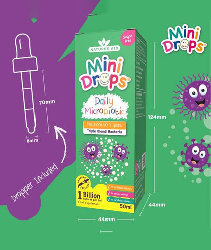 Natures Aid Mini Drops Daily Microbiotic 50 ml – Image 2