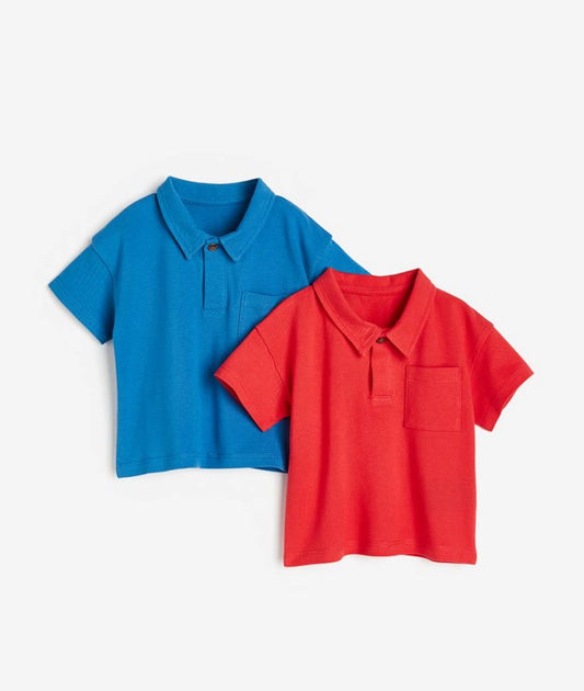 2-pack piqué polo shirts