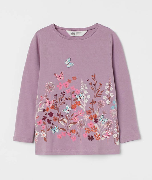 Printed jersey top