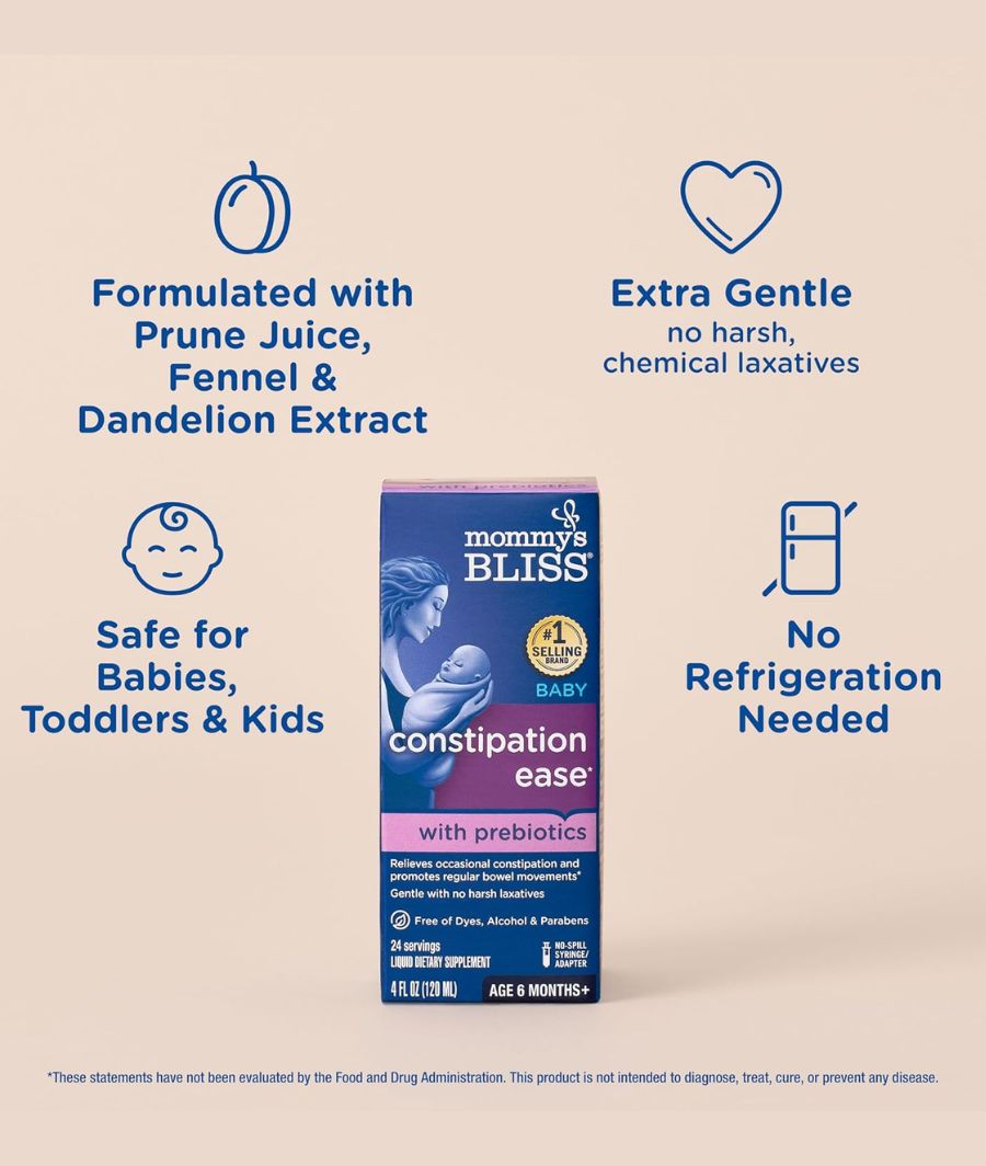 Mommy's Bliss Constipation Ease +  4 Fl Oz Bottle (Pack of 1) – Image 3