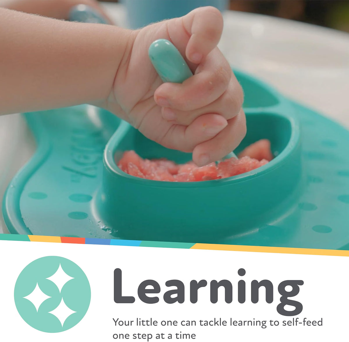 Nuby Baby First Spoon Set - Silicone  - 3 Pack - 6 Plus Months