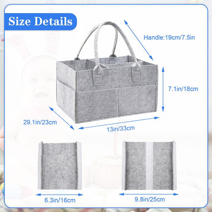 Luxury Nappy Caddy Organiser, (Upgrade- Grey) – Image 9