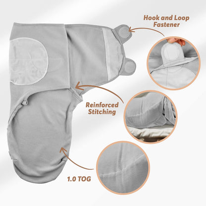 Swaddle Blanket 0-3 Months - 100% Cotton Baby Swaddle Wrap Newborn - Set of 3