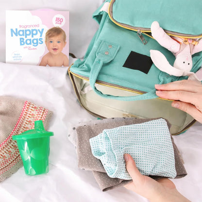 Nappy Bags - Disposable Baby Nappy Sack (150 bags)