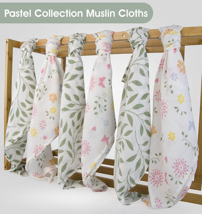 Large Baby Muslin Cloths - 100% Cotton Muslin Squares (Pack of 6, 70 x 70 cm) – Image 5