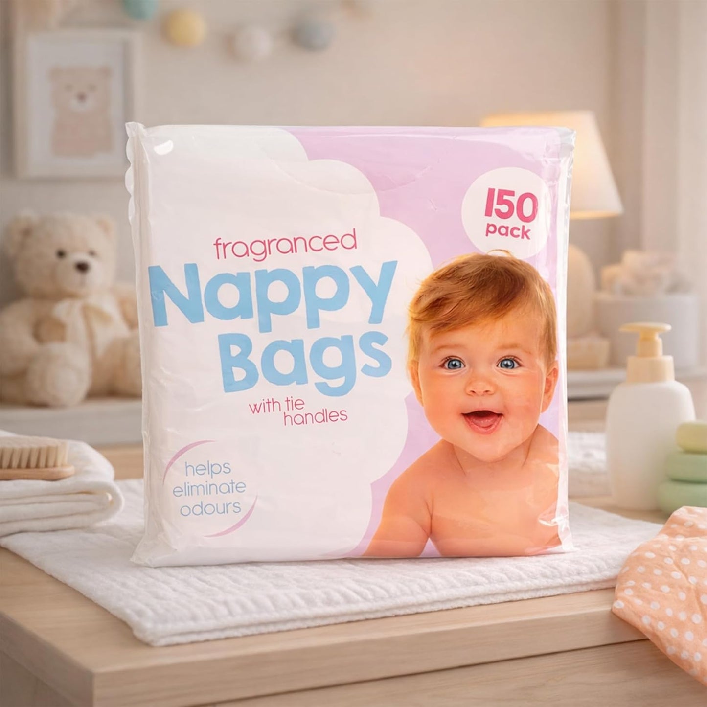 Nappy Bags - Disposable Baby Nappy Sack (150 bags)