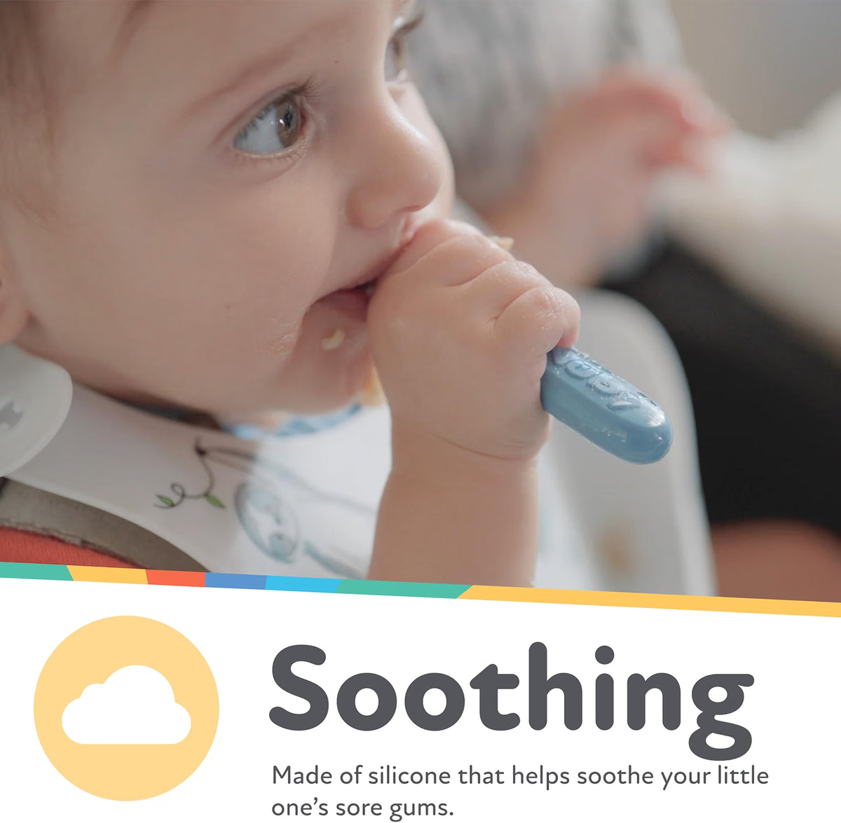 Nuby Baby First Spoon Set - Silicone  - 3 Pack - 6 Plus Months