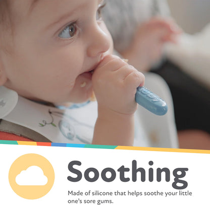 Nuby Baby First Spoon Set - Silicone  - 3 Pack - 6 Plus Months