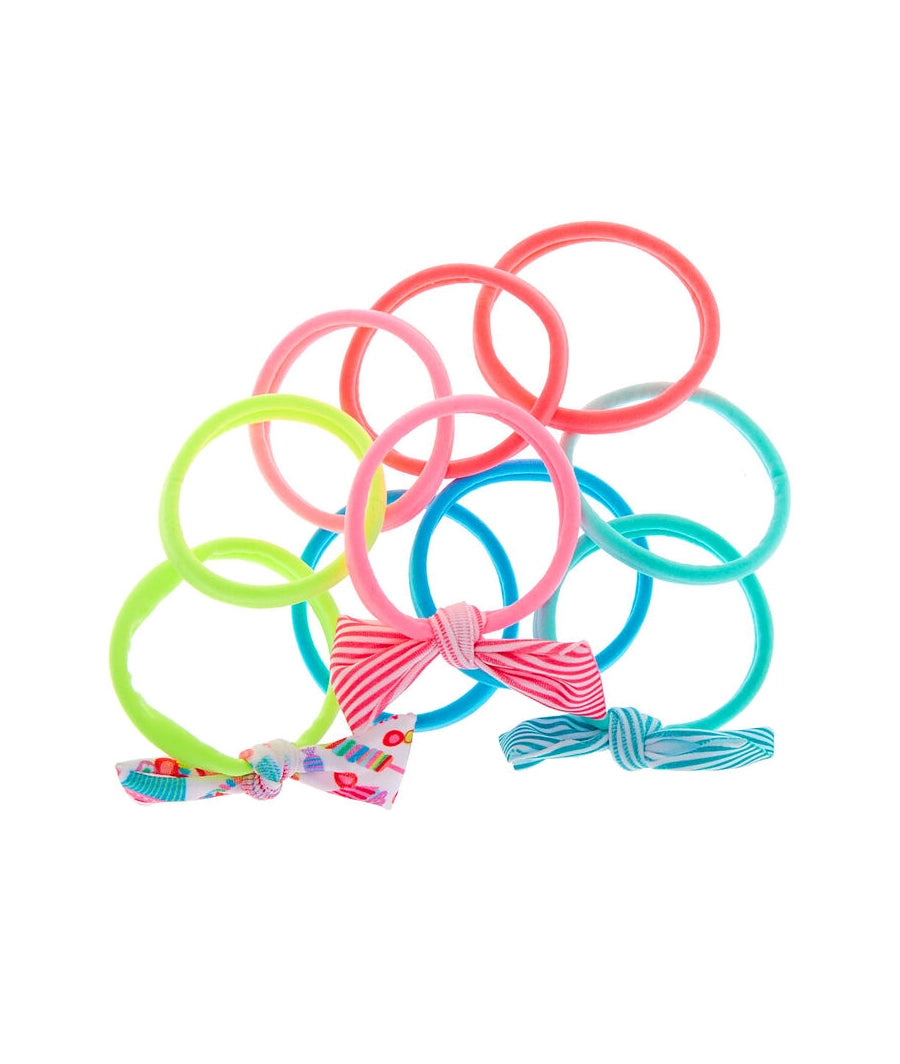 Claire's Club Neon Rolled Hair Bobbles - 10 Pack – Image 2