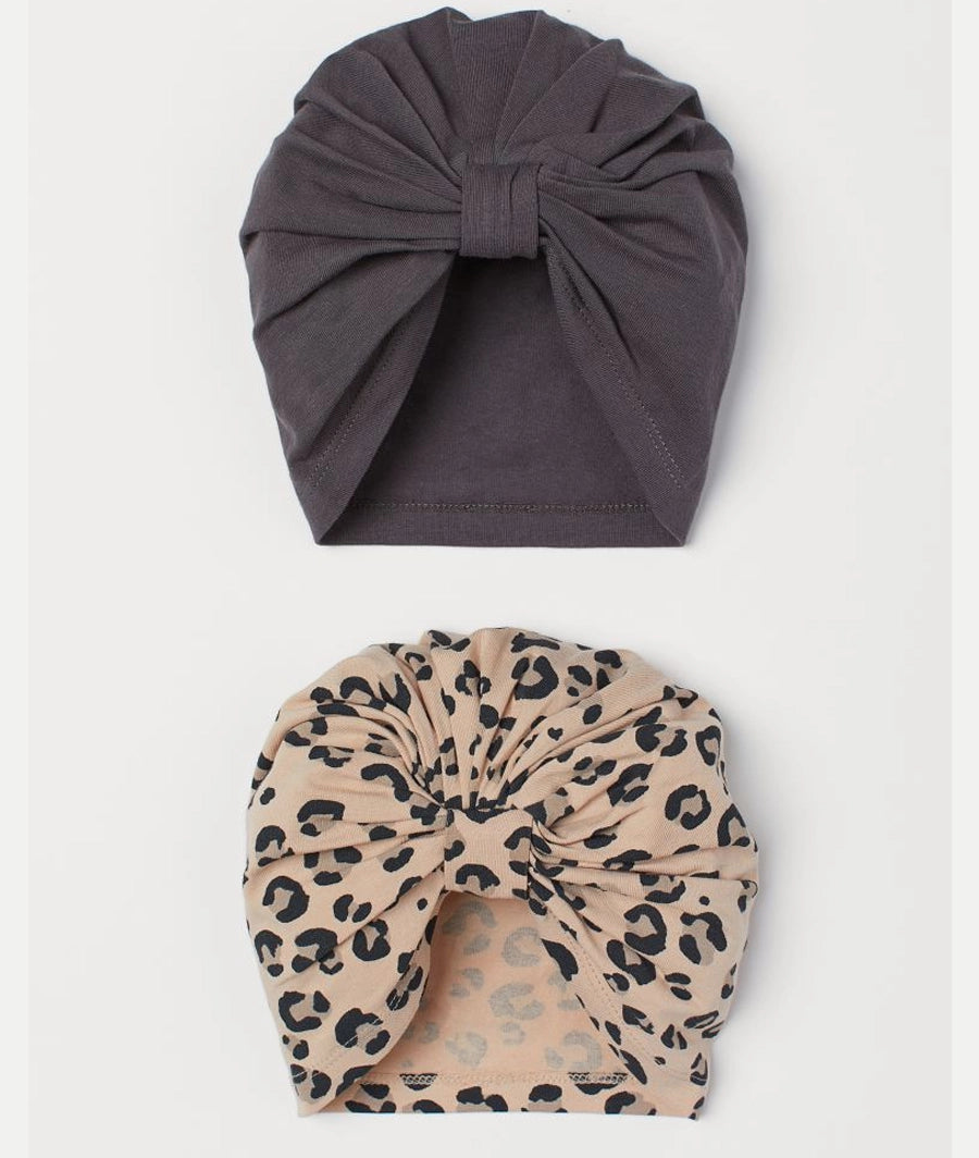 2-pack cotton turbans