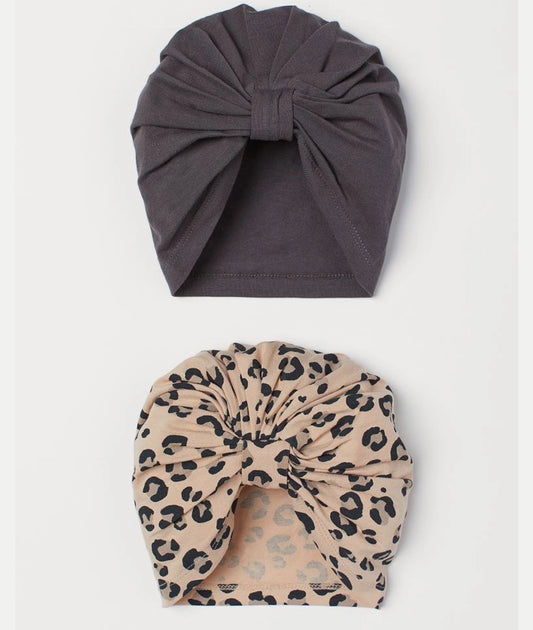 2-pack cotton turbans