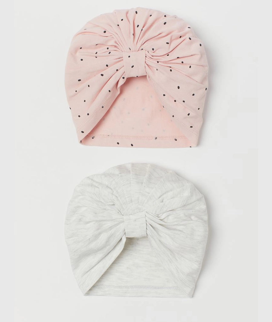 2-pack cotton turbans