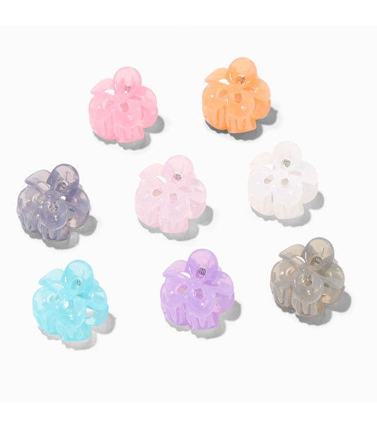 Claire's Club Pastel Flower Mini Hair Claws - 8 Pack
