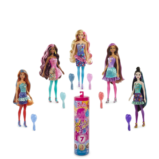 Barbie Color Reveal Doll with 7 Surprises