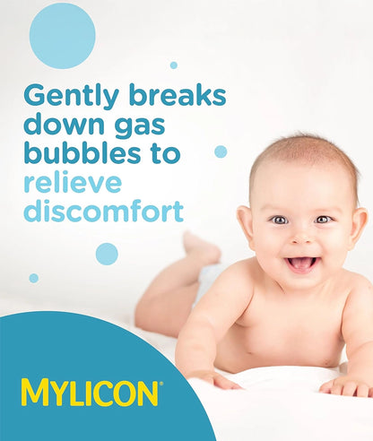 Mylicon Gas Relief Drops for Infants and Babies, Dye Free Formula, 0.5 Fluid Ounce – Image 2