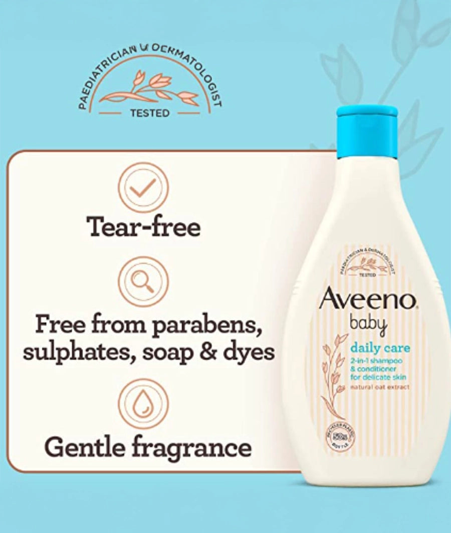 AVEENO Baby Daily Care 2-in-1 Shampoo &amp; Conditioner 250 ml – Image 2