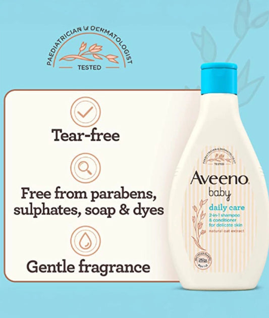 AVEENO Baby Daily Care 2-in-1 Shampoo &amp; Conditioner 250 ml – Image 2