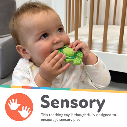 Nuby Teethe N' Pop Sensory Play Teether | Turtle 3 month +