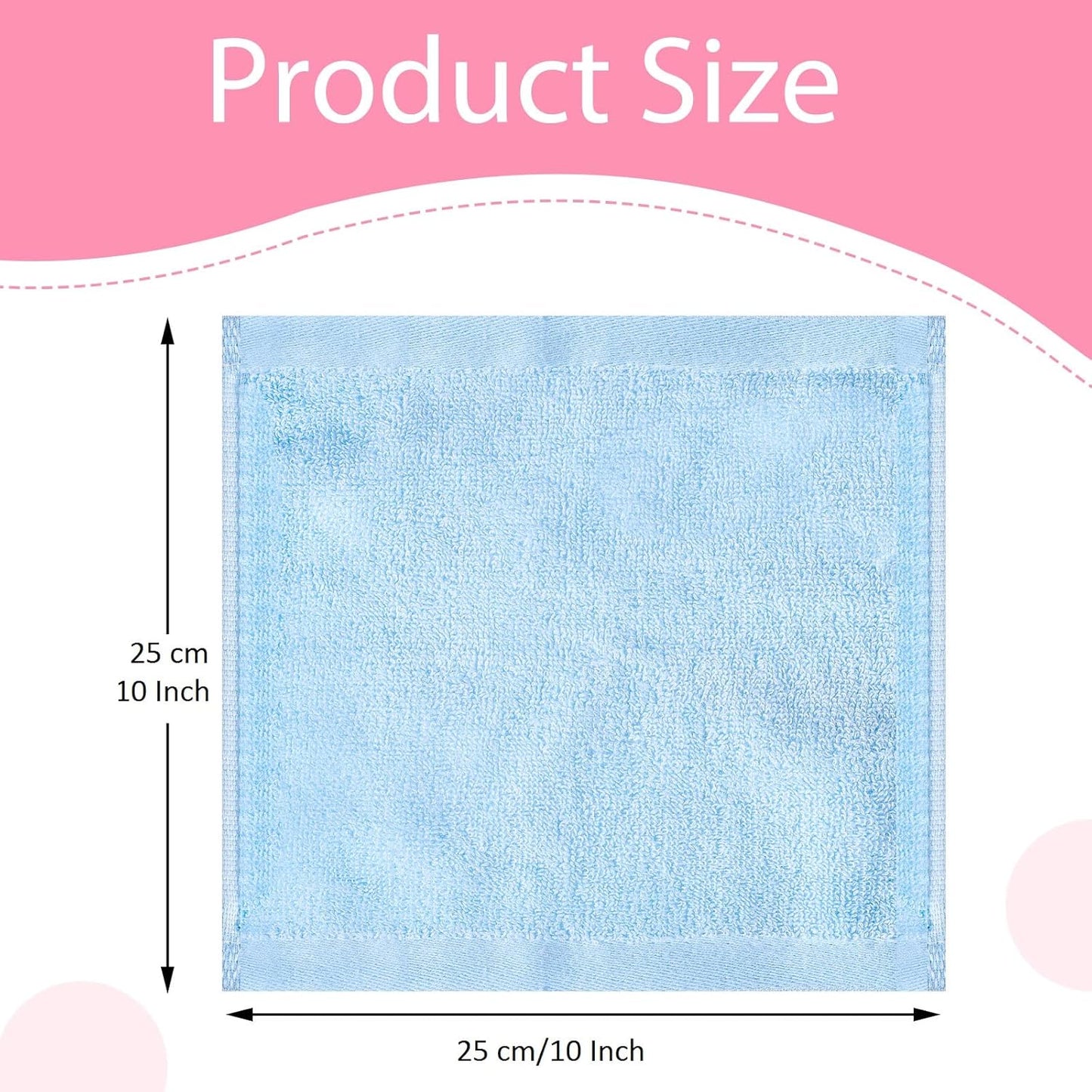 8 Pack Flannel Face Cloth, 10 x 10 inch Soft Bamboo Face Cloth – Image 4