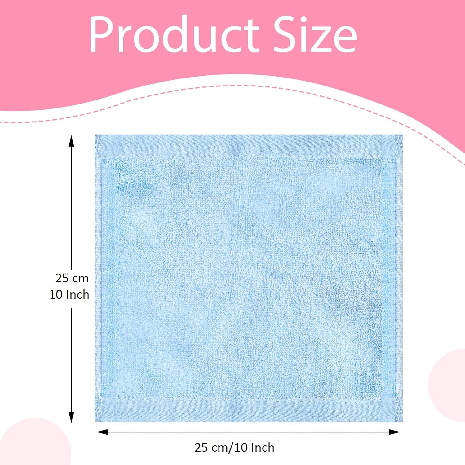 8 Pack Flannel Face Cloth, 10 x 10 inch Soft Bamboo Face Cloth – Image 4