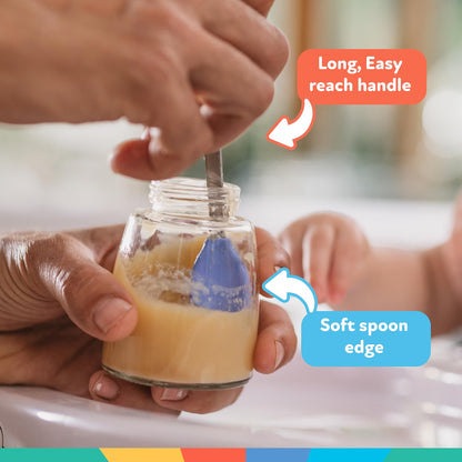 Nuby 2-in-1 Hot Safe Feeding Spoons -  4 Pack