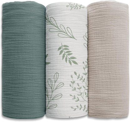 Soarwg Kids Muslin Cloth Baby Swaddle Cloths for Newborns, Pack of 3 Muslin Blanket