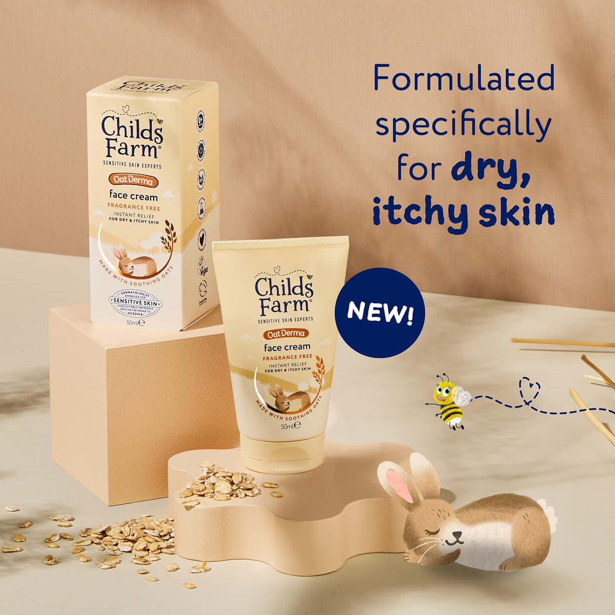 Childs Farm OatDerma Face Cream Moisturiser 50 ml