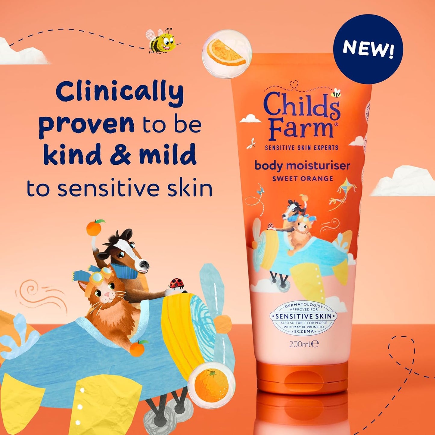 Childs Farm Kids Moisturiser, Sweet Orange 200ml – Image 3