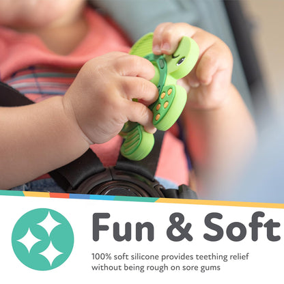 Nuby Teethe N' Pop Sensory Play Teether | Turtle 3 month +