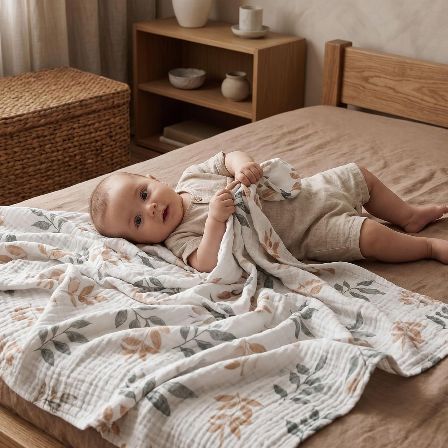 Soarwg Kids Muslin Cloth Baby Swaddle Cloths for Newborns, Pack of 3 Muslin Blanket